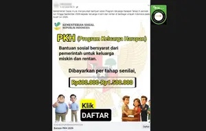 Cek Fakta: Tidak Benar Link Pendaftaran Bansos PKH Periode Juli - September 2026