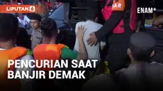 Keterlaluan! 3 Pemuda Bobol Minimarket yang Terendam Banjir Demak