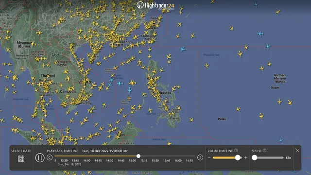 Radar penerbangan di Manila, Filipina.
