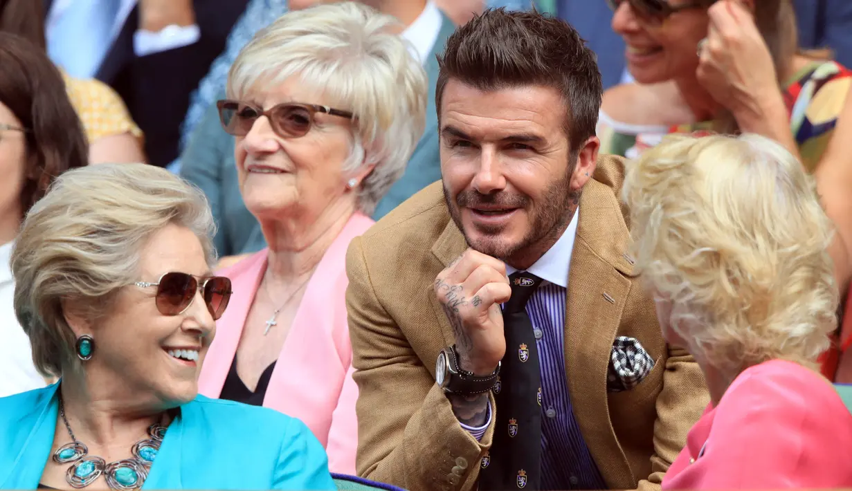 Akun instagram ESPN FC memberikan komentar bahwa David Beckham sebagai presiden klub sepak bola terkeren di dunia saat ini. (Foto:AFP/Pool/Adam Davy)