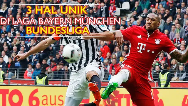 Video 3 hal unik dari laga Eintracht Frankfurt vs Bayern Munchen pada kompetisi Bundesliga pekan lalu.
