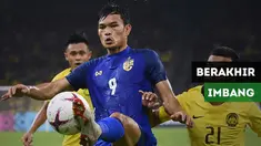 Pertandingan antara Malaysia Vs Thailand pada leg pertama semifinal Piala AFF 2018 berakhir imbang 0-0.