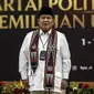 Ketua Umum Partai Gerindra Prabowo Subianto saat mendaftarkan partai politiknya sebagai calon peserta Pemilu 2024 di Kantor KPU, Jakarta, Senin (8/8/2022). Pada hari kedelapan ini, KPU menerima pendaftaran empat partai politik di antaranya Partai Republiku Indonesia, Partai Hati Nurani Rakyat (Hanura), Partai Gerindra, dan Partai Kebangkitan Bangsa (PKB). (Liputan6.com/Johan Tallo)