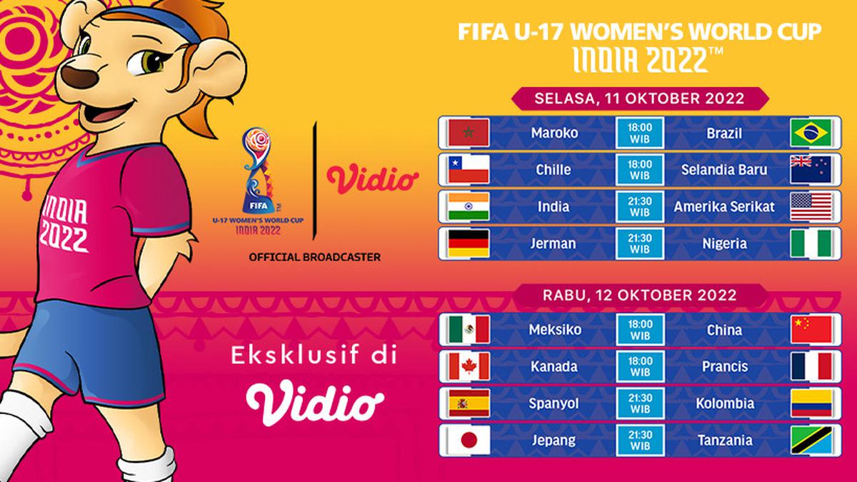 Jadwal Lengkap Piala Dunia Wanita U17 2022 Live di Vidio, Laga Pembuka