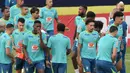 Selecao harus bertandang ke Chile, salah satu rival utama Brasil di Amerika Selatan, Jumat (11/10/2024) pagi WIB. (Nelson ALMEIDA/AFP)