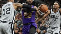 LeBron James tak berdaya saat Lakers melawan Spurs di lanjutan NBA (AP)