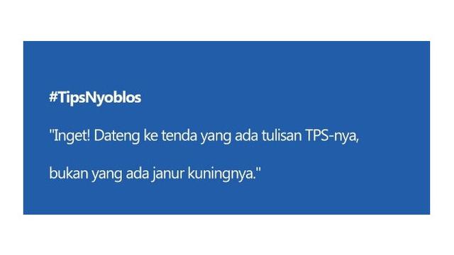 Tips Nyoblos Saat Pemilu Ala Netizen