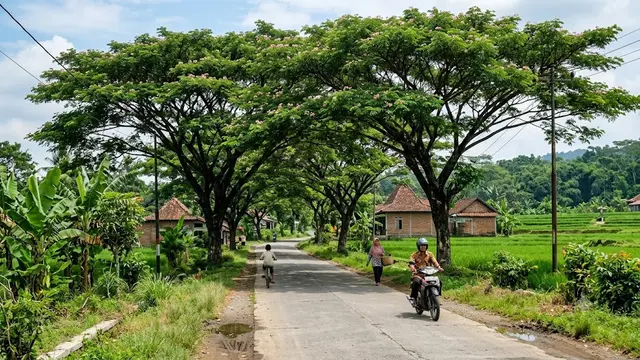 Tanaman yang Cocok untuk Pinggir Jalan Cor Desa
