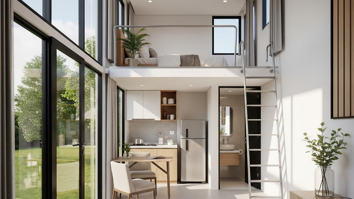 6 Inspirasi Desain Rumah Mezzanine untuk Lahan Sempit Agar Hemat Ruang, Wujudkan Hunian Fungsional &amp; Estetik