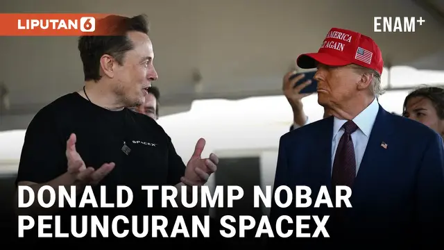 VIDEO: Donald Trump Nobar Peluncuran Uji Coba Roket SpaceX