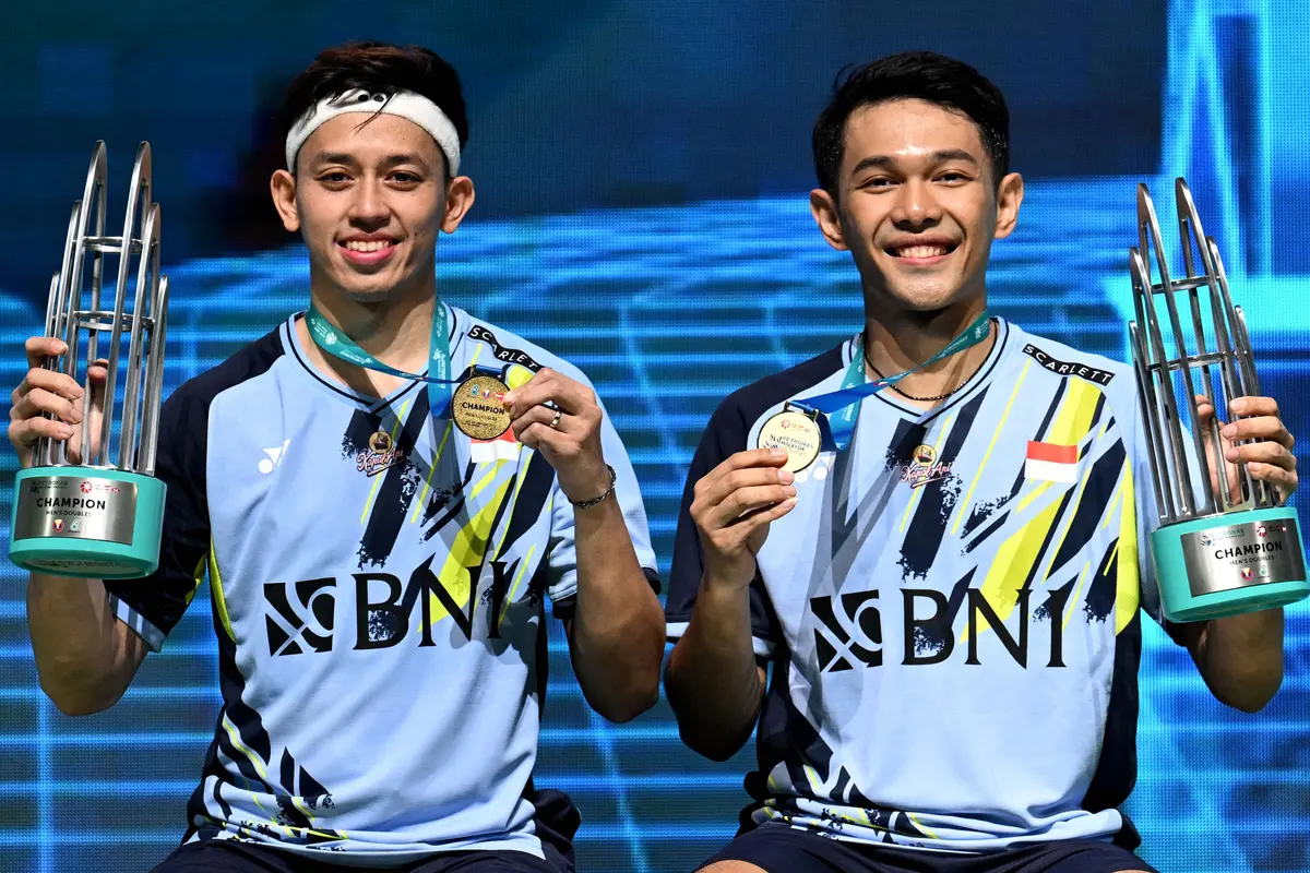 Foto: Fajar / Rian Raih Gelar Juara Perdana Turnamen Super 1000 di Malaysia Open 2023