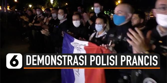 VIDEO: Dilarang Memiting Leher Penjahat dan Demonstran, Polisi Prancis Berunjuk Rasa