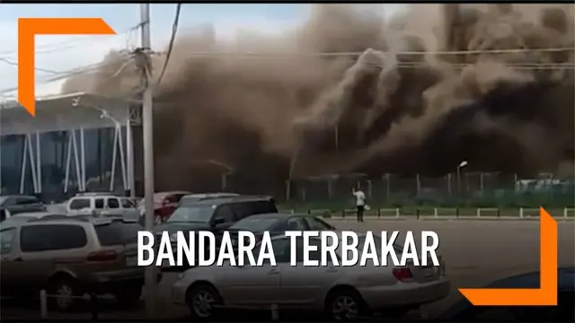 VIDEO: Area Kedatangan Bandara Nigeria Terbakar