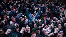Tiga poin yang diraih di Stadion St. Mary's itu membuat Liverpool nyaman di puncak klasemen Liga Inggris dengan unggul delapan poin atas Manchester City. (AFP/Justin Tallis)
