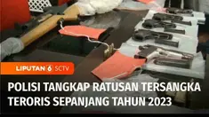 Detasemen Khusus 88 Antiteror Polri menangkap 142 tersangka kasus terorisme dari berbagai kelompok sepanjang tahun 2023.