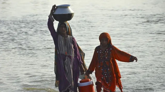 Pemandangan Udara Saat Banjir Parah Rendam Pakistan