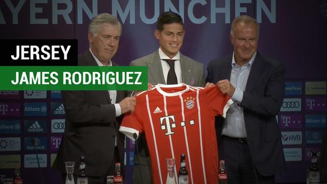Berita video pemain pinjaman James Rodriguez diperkenalkan Bayern Munchen dengan nomor 11, yang sebelumnya digunakan Douglas Costa.