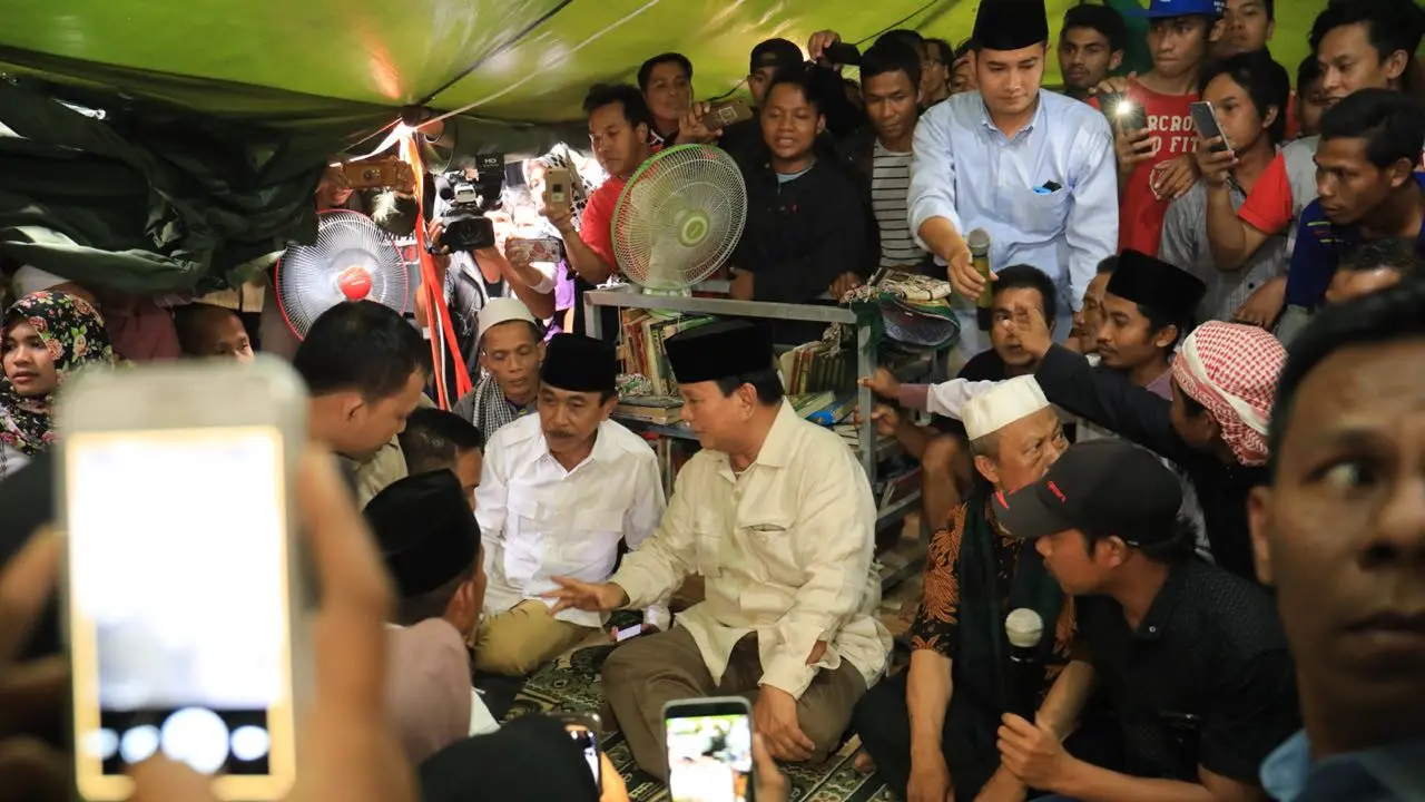 Prabowo Subianto di Lombok