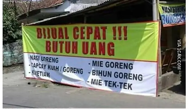 6 Trik Marketing Jualan Nasi Goreng Ini Kelewat Kreatif, Kocak