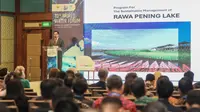 Pj Gubernur Jateng Sampaikan Pengelolaan Danau Rawa Pening yang Berkelanjutan di WWF Bali 2024