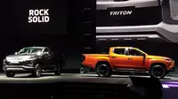 Passion oranye menjadi salah satu warna terbaru New Mitsubishi Triton. (Septian/Liputan6.com)