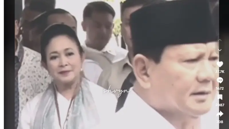 Tatapan Titiek Soeharto ke Prabowo Subianto Usai Ditetapkan Jadi Presiden Terpilih Disorot Warganet