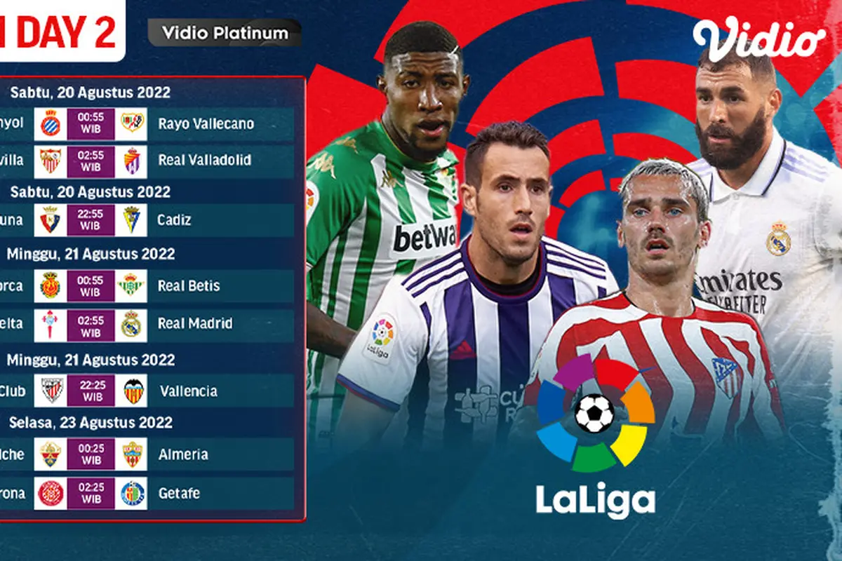 Link Live Streaming La Liga Spanyol 2022/23 di Vidio : Elche Vs Almeria, Girona Vs Getafe