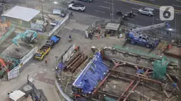 Adapun MRT Jakarta menargetkan konstruksi CP201 (Stasiun Thamrin-Monas) selesai pada akhir 2025. (Liputan6.com/Angga Yuniar)