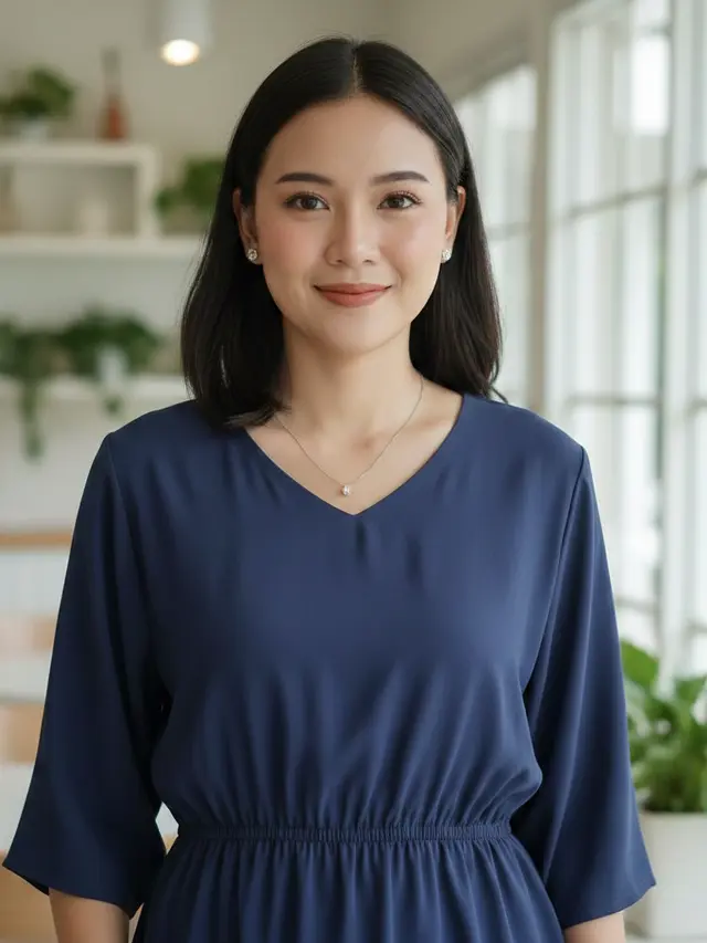 Model Atasan Wanita yang Cocok untuk Bahu Lebar (Foto: Gemini AI)