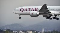 Qatar Airways jalin kerjasama jangka panjang dengan FIFA. (FREDERIC J. BROWN / AFP)