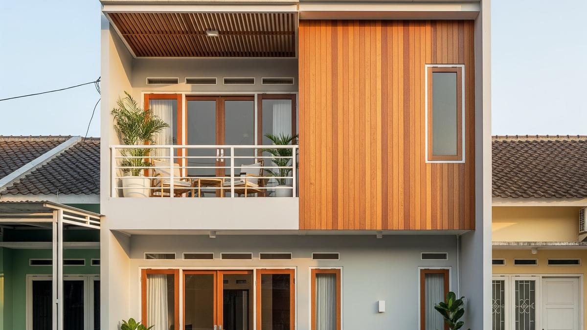 9 Inspirasi Rumah 2 Lantai di Lahan Terbatas 6x10 Meter Hemat Biaya, Hunian Modern