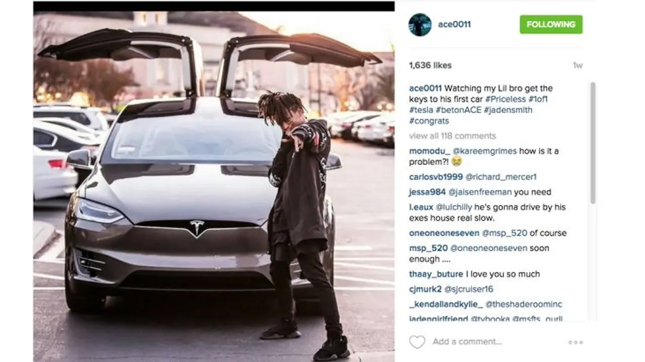 Anak Kandung Will Smith Jadi Pemilik Pertama Tesla Model X
