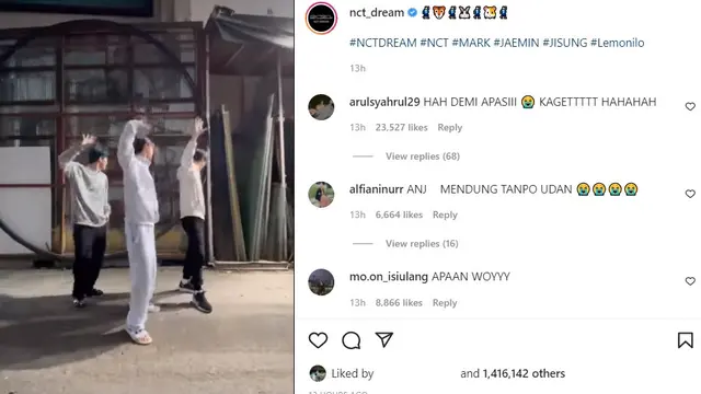 NCT Dream joget Mendung Tanpo Udan. (Instagram/ nct_dream)