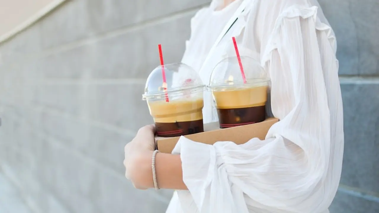 Ilustrasi es kopi jelly