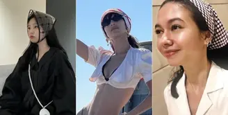 Selebritis Kenakan Tren Head Scarf Segitiga. [Instagram]