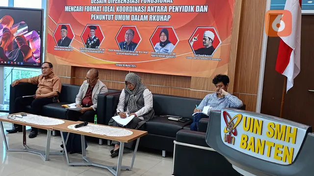 Diskusi Kontroversi RUU KUHAP di UIN Sultan Maulana Hasanudin Banten. (Kamis, 06/03/2025). (Yandhi Deslatama/Liputan6.com).