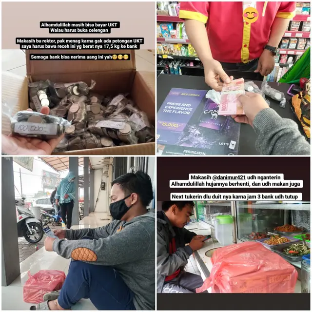 Perjalanan Uang Koin 17,5 kg terkumpul