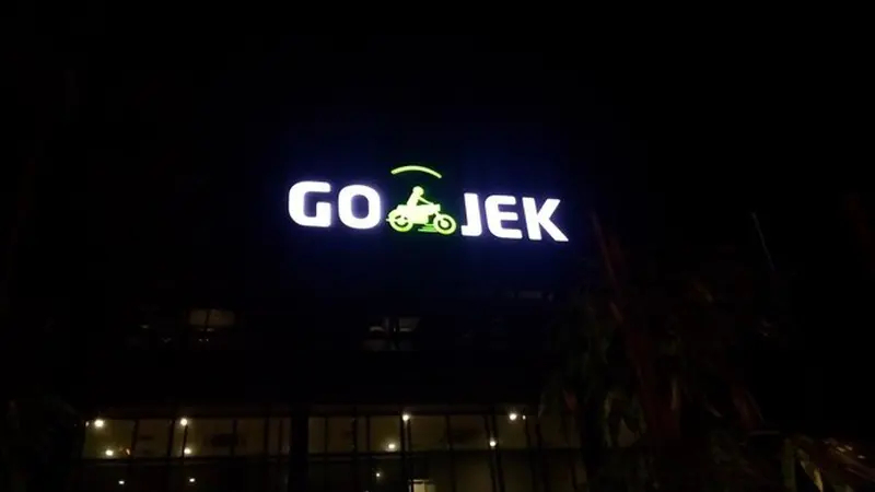 Logo Go-Jek di Kantor Go-Jek di Kawasan Kemang