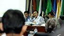 DPD menjelaskan bahwa MK mengharuskan dalam pembahasan perubahan UU harus melibatkan unsur tripartit yakni Pemerintah, DPR dan DPD, Senayan, Jakarta, Selasa (25/11/2014). (Liputan6.com/Andrian M Tunay)