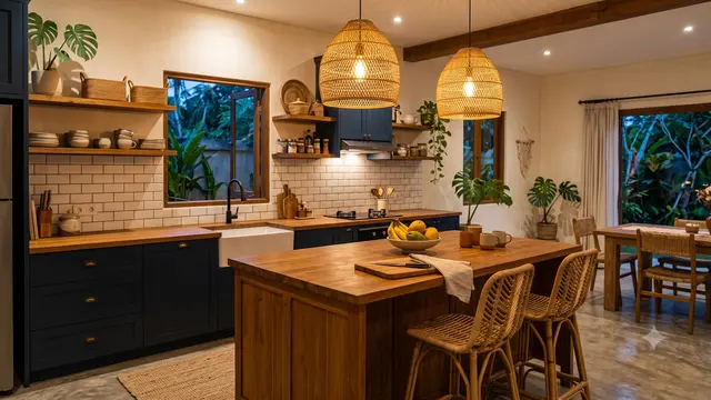 Inspirasi Dapur Bergaya Farmhouse Modern