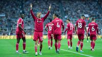 Hugo Ekitike sukses membuktikan diri sebagai pembelian yang tepat untuk The Reds. Ia selalu mencetak gol di dua laga awal bersama Liverpool. (AP Photo/Jon Super)