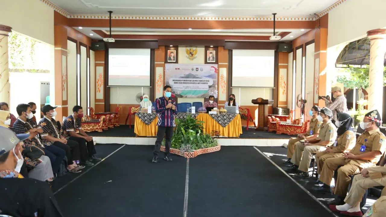 Bimtek desa anti korupsi oleh KPK di Desa Sukojati Banyuwangi (Istimewa)