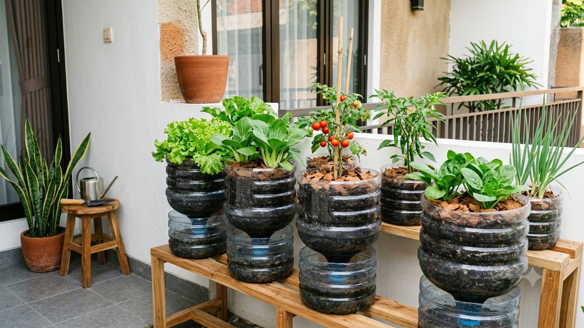 6 Inspirasi Kebun Sayur Mini dari Galon Bekas untuk Teras Rumah, Hemat Tempat dan Mudah Dibuat