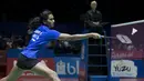 Tunggal putri Jepang, Akane Yamaguchi, berhasil mengalahkan Pusarla Sindhu pada Indonesia Open 2019 di Istora Senayan, Minggu (21/7). Akane menang 21-16 dan 21-18 dari Pusarla. (Bola.com/Peksi Cahyo)