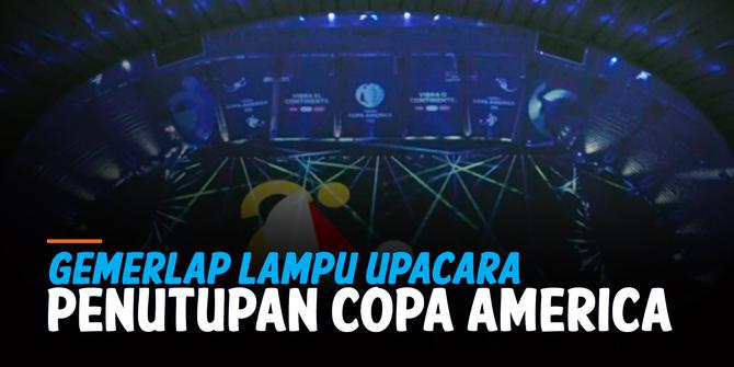 VIDEO: Gemerlap Lampu dan Aksi Drone di Penutupan Copa America 2021