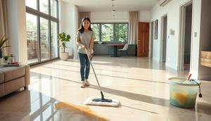 tips mengepel lantai keramik agar mengkilap ©Ilustrasi dibuat AI