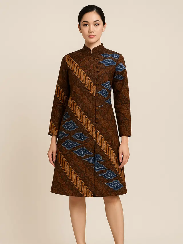 Model Tunik Batik Kancing Samping Terbaru 2025