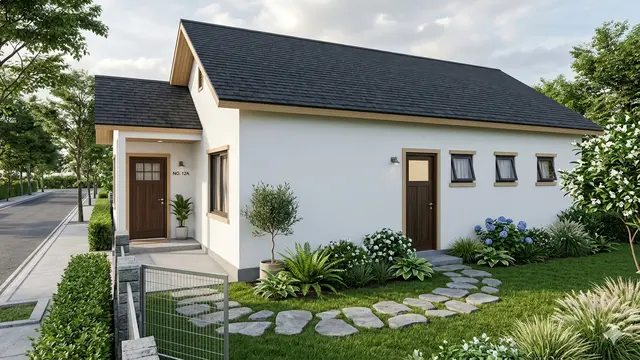 Desain Rumah Sederhana dengan 2 Pintu Masuk. Gemini