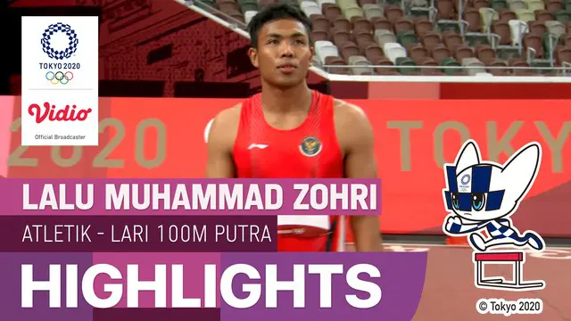 Berita video highlights babak penyisihan lari 100 meter Olimpiade Tokyo 2020. Lalu Muhammad Zohri finish kelima, Sabtu (31/7/21)