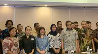 Asosiasi Pengusaha Indonesia (APINDO) dan Konfederasi Serikat Buruh Seluruh Indonesia (KSBSI) menggelar konferensi pers terkait isu Tabungan Perumahan Rakyat (Tapera). (Tasha/Liputan6.com)